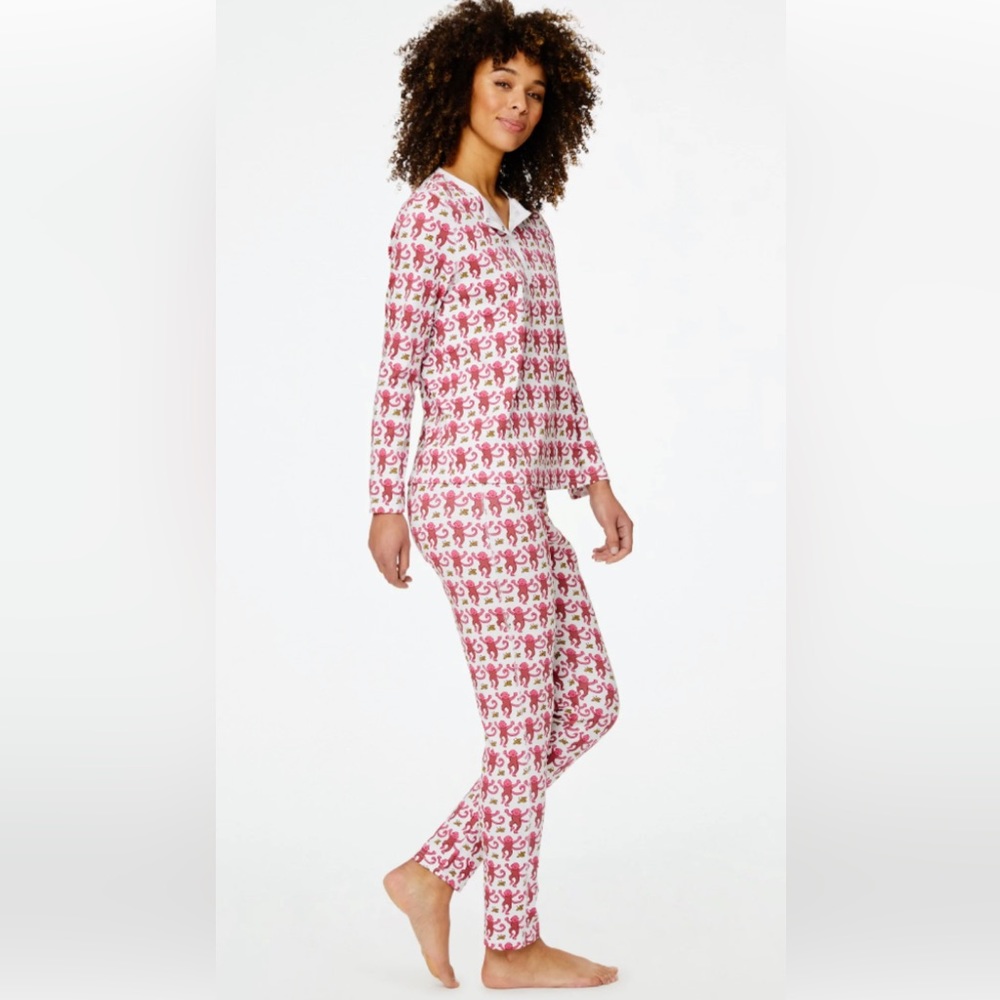 Pink monkey roller rabbit pajamas